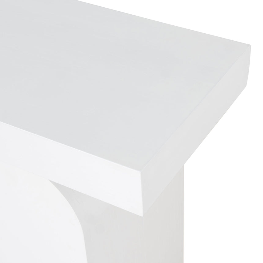 1.9m New Elm Console Table - Full White