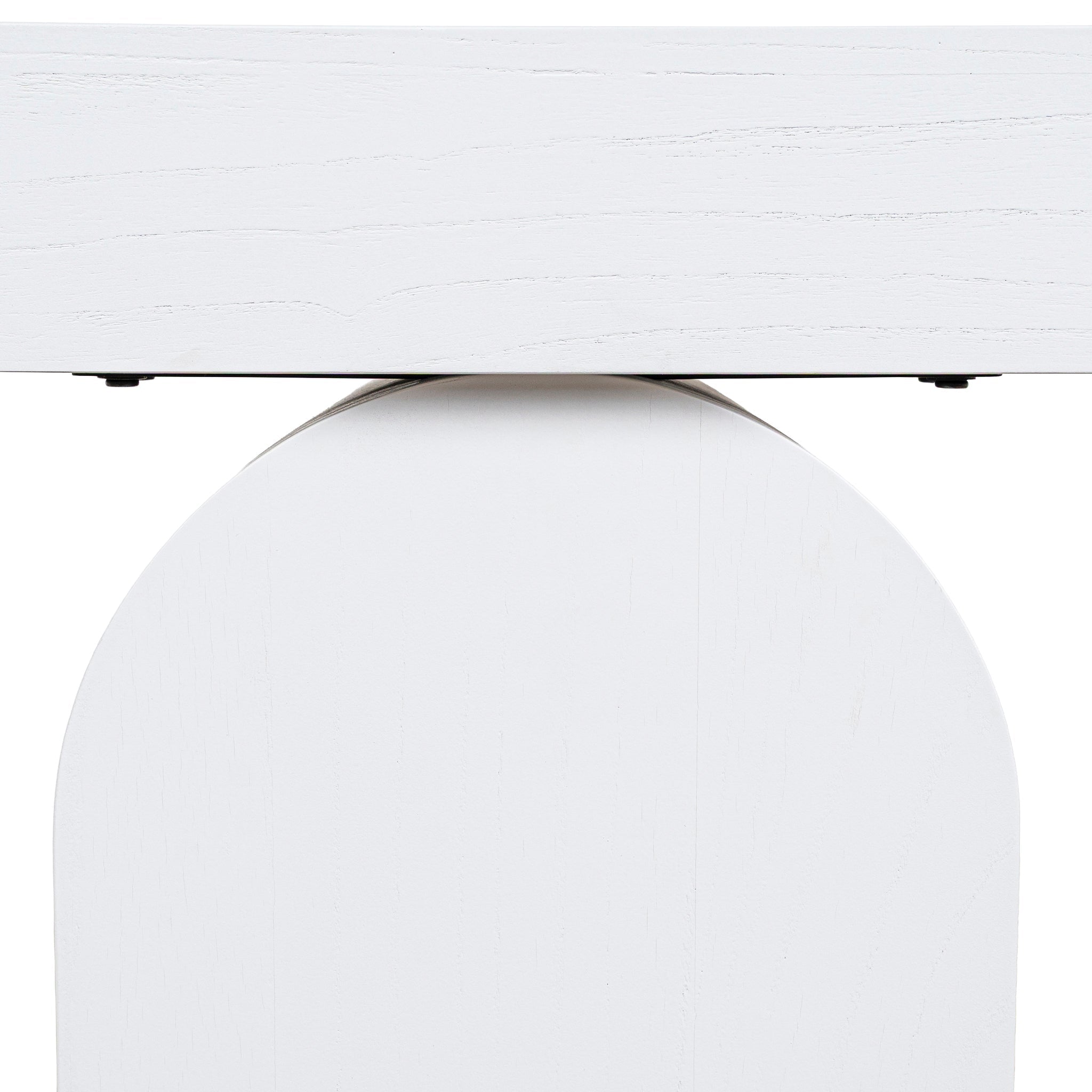 1.9m New Elm Console Table - Full White