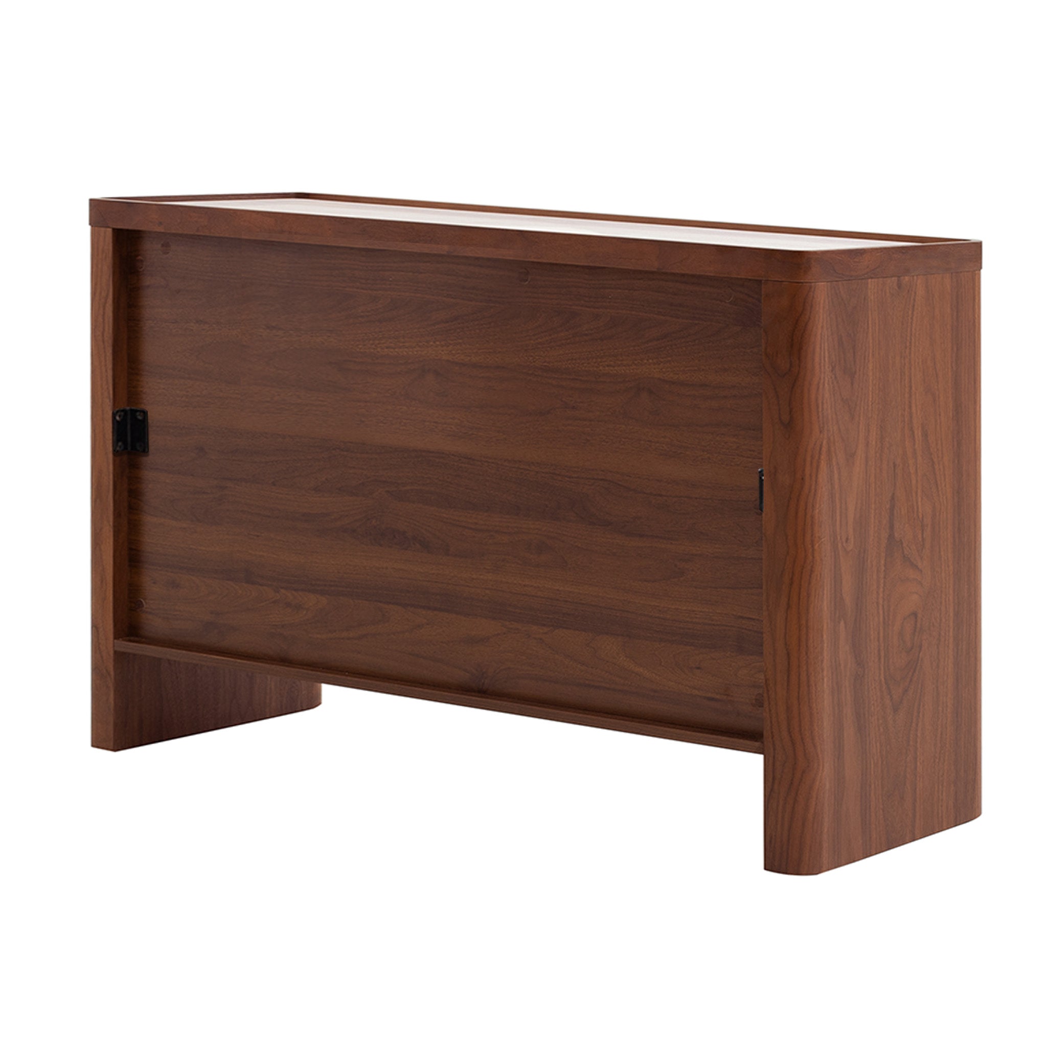 CDT10242-IG 1.34m Glass Top Chest of Drawer - Walnut