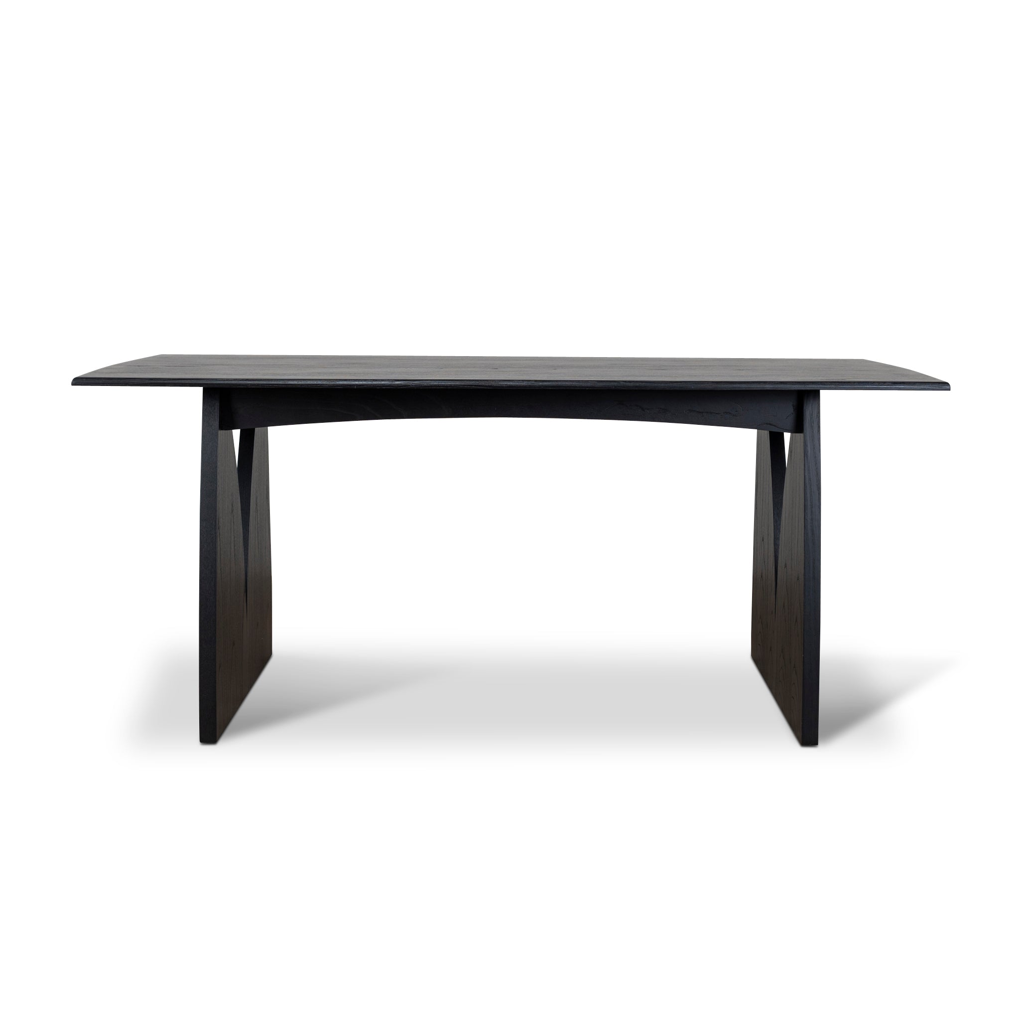CDT10258-NI 1.8m Elm Dining Table - Full Black