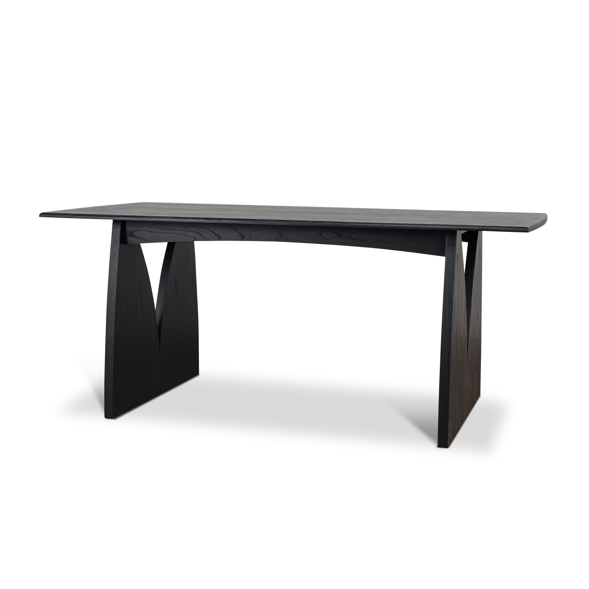 1.8m Elm Dining Table - Full Black - Amano