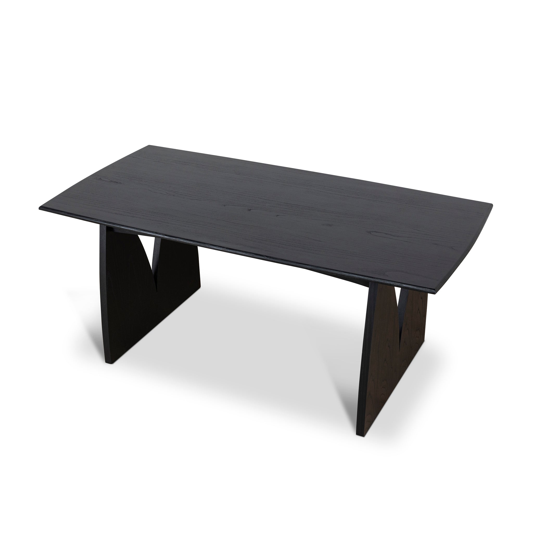 1.8m Elm Dining Table - Full Black - Amano