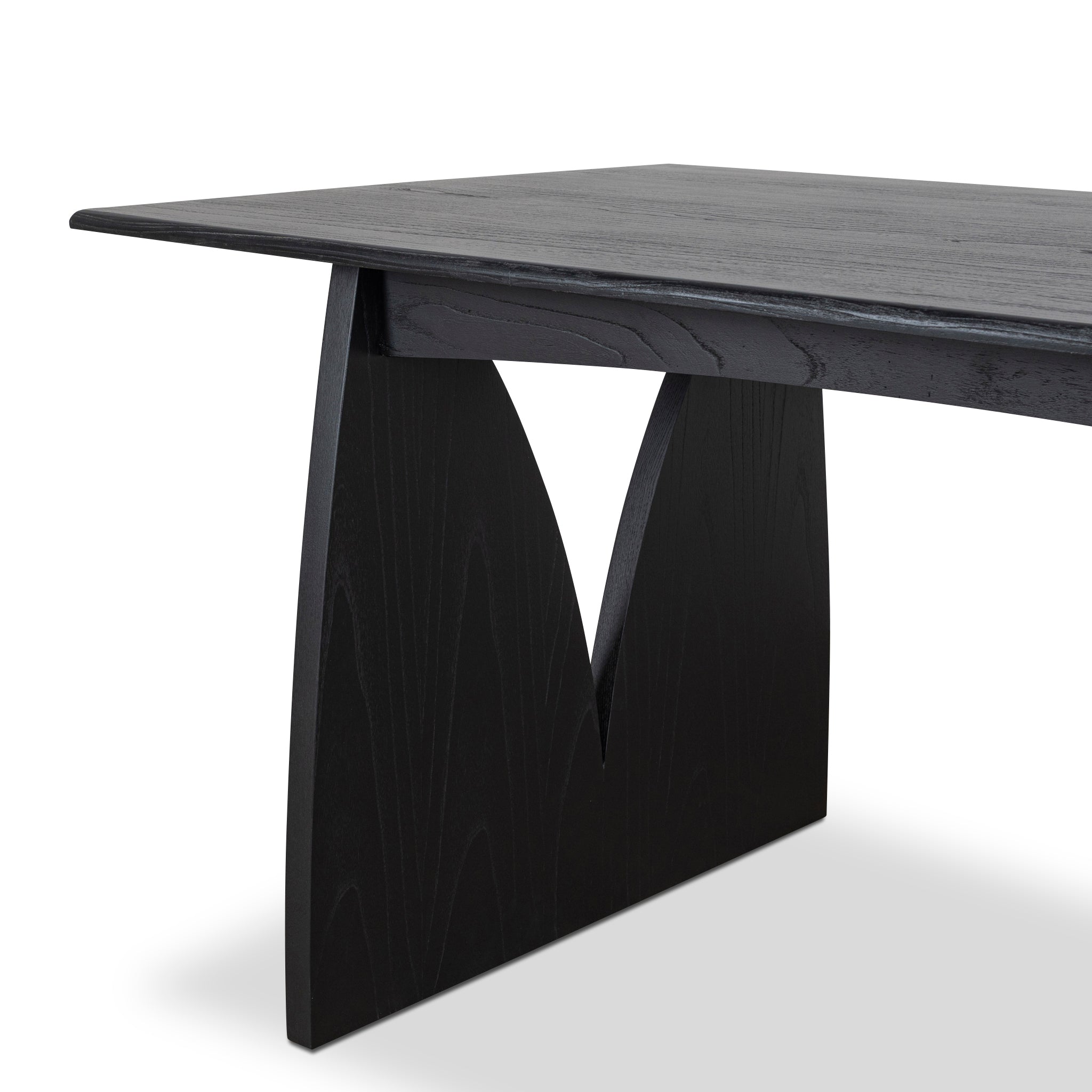 CDT10258-NI 1.8m Elm Dining Table - Full Black