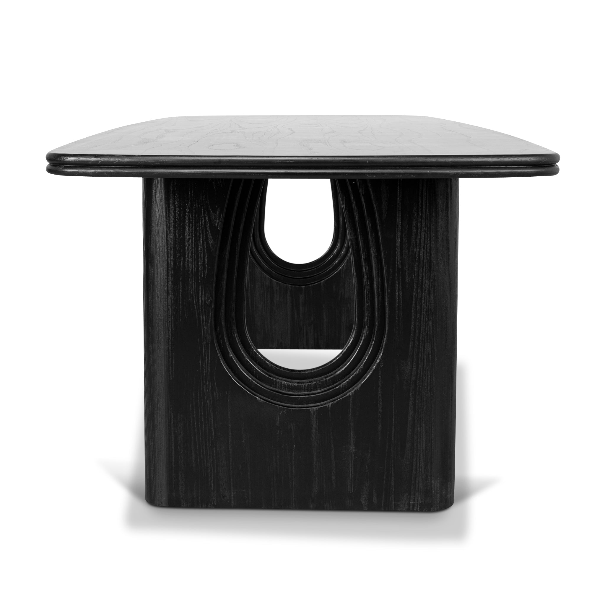 2.4m Recycled Fir Dining Table - Full Black - image 5
