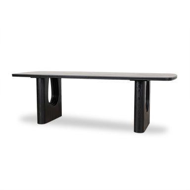 Showcasing Ketaria 2.4m Recycled Fir Dining Table - Full Black DT10260-NI Dining Table by Calibre Furniturs