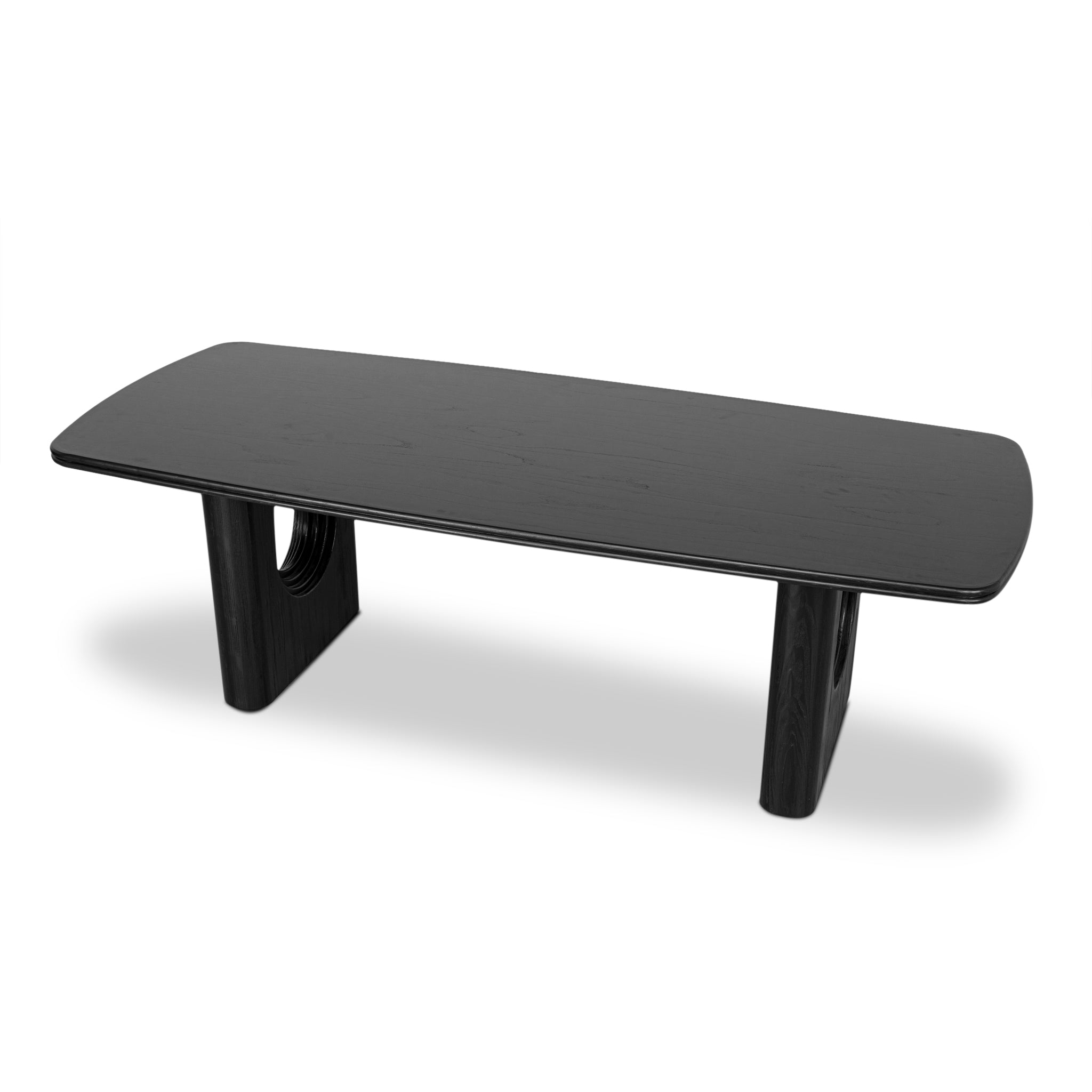 2.4m Recycled Fir Dining Table - Full Black - image 4