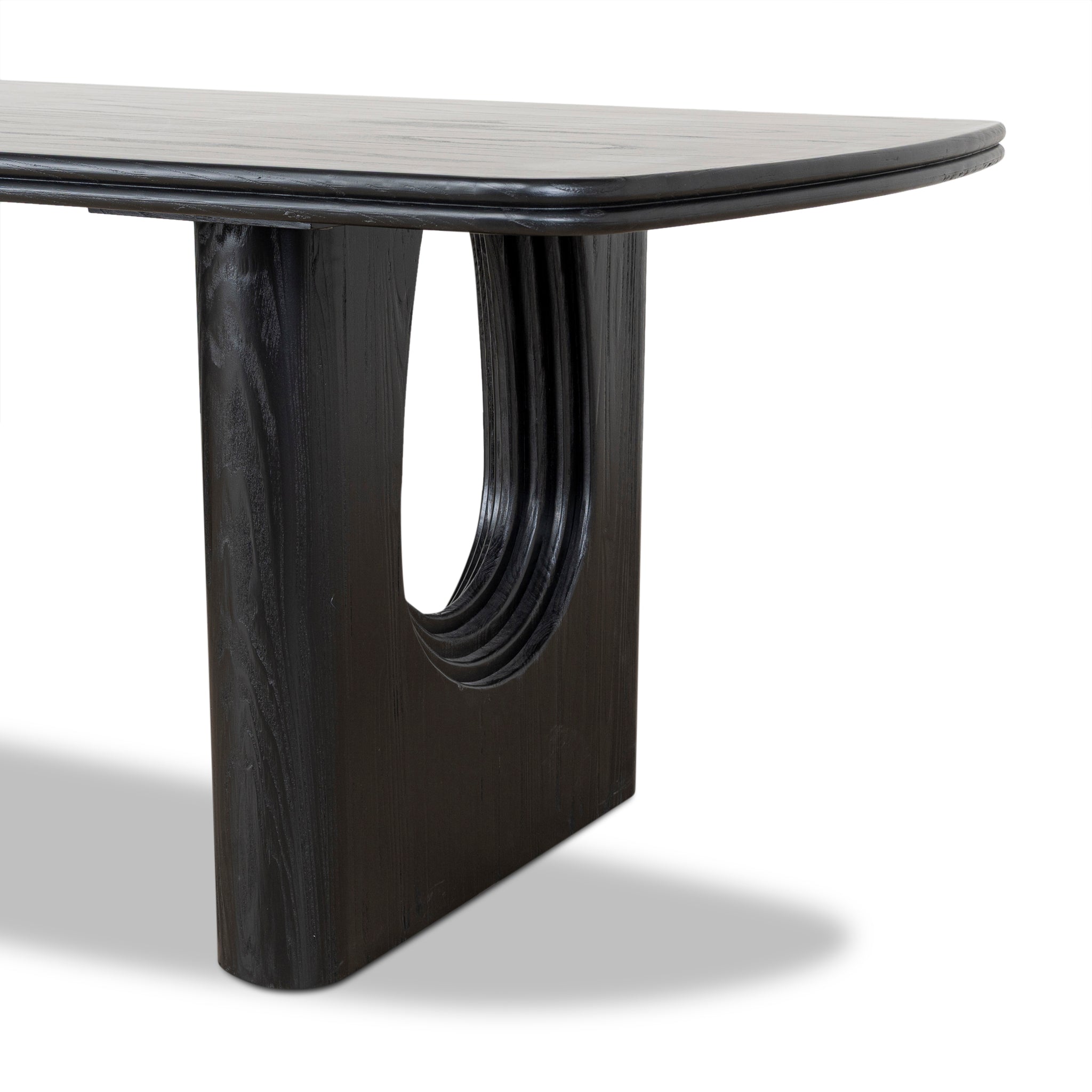 2.4m Recycled Fir Dining Table - Full Black - image 8