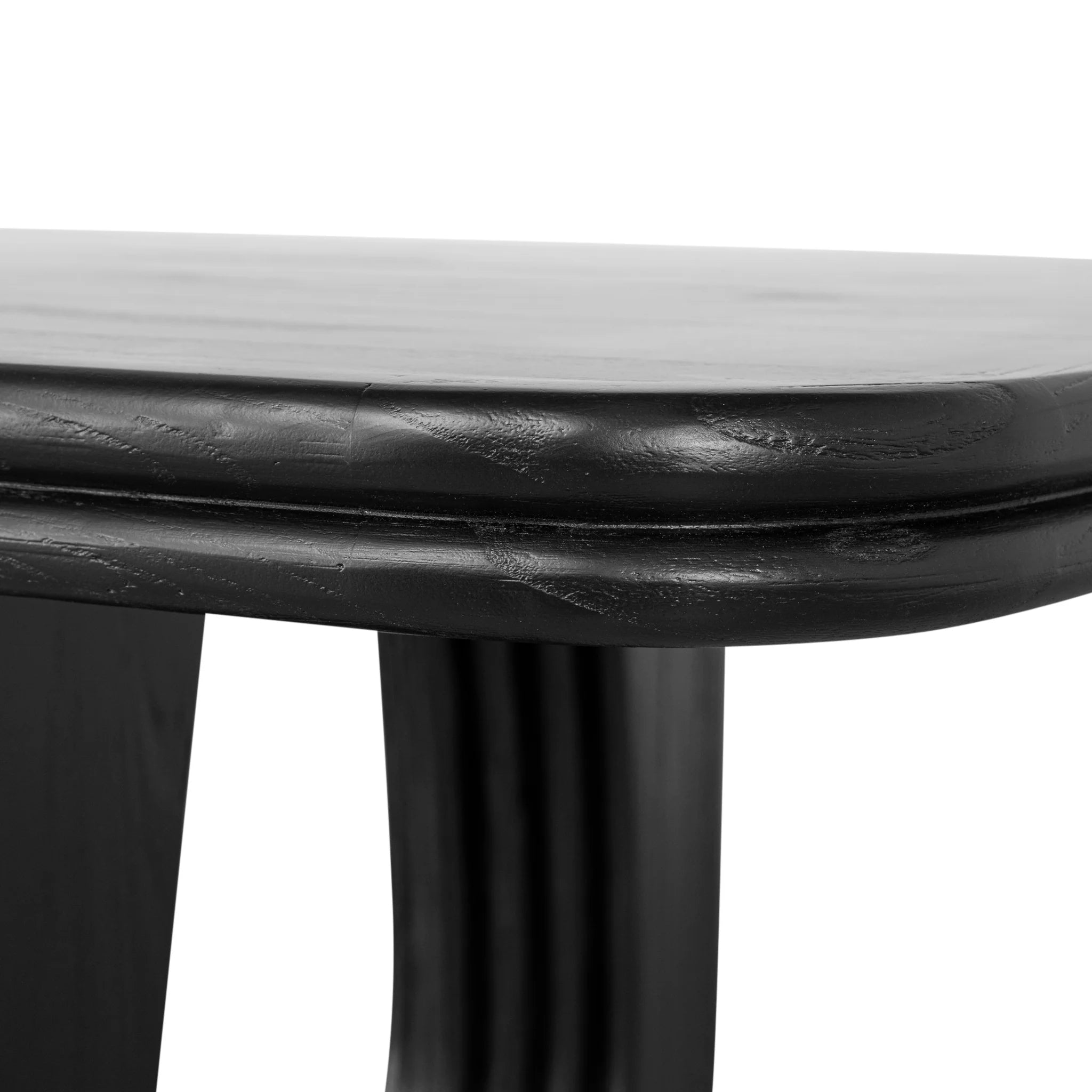 Ketaria 2.4m Recycled Fir Dining Table - Full Black