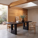 2.4m Recycled Fir Dining Table - Full Black - image 2