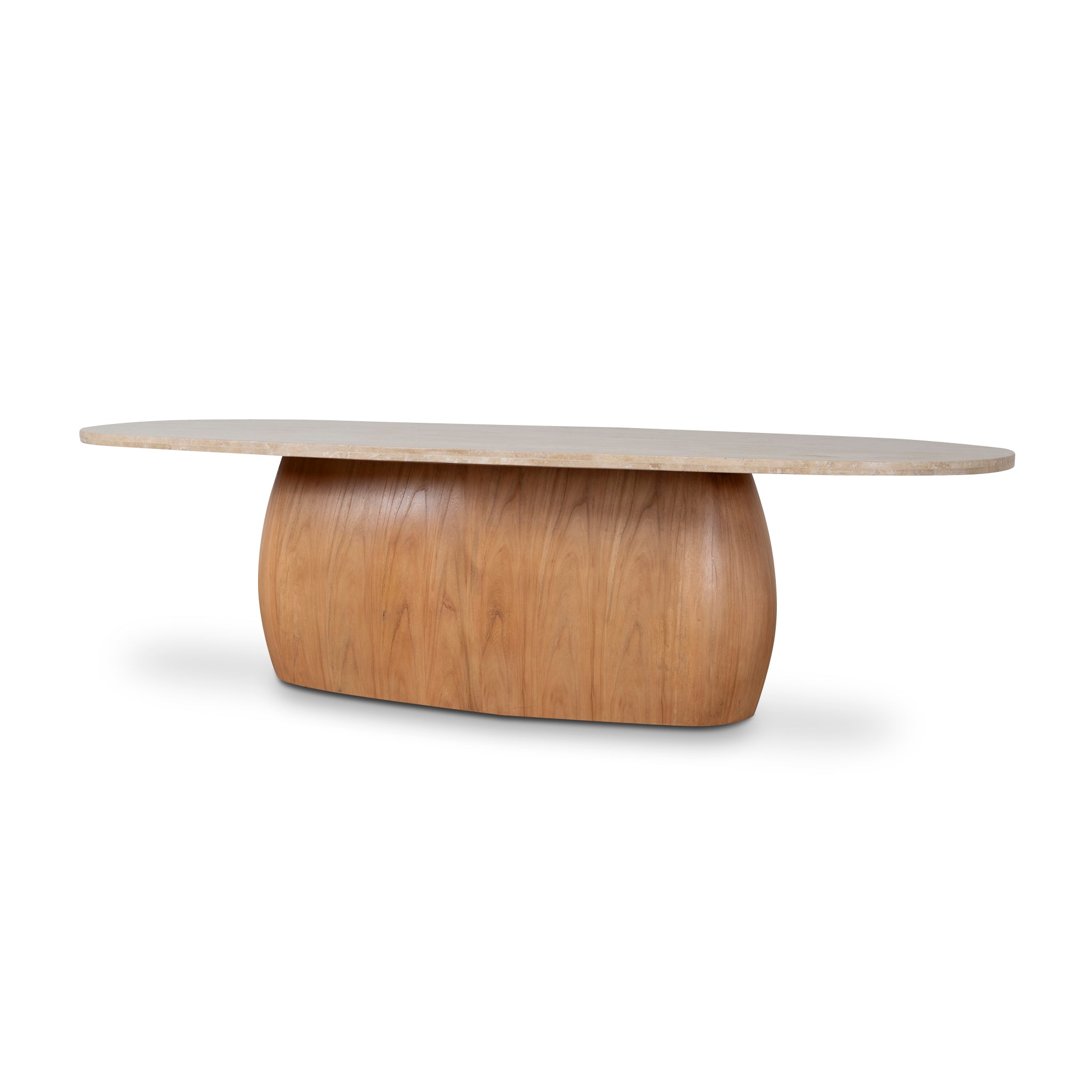 2.8m Travertine Dining Table - Natural