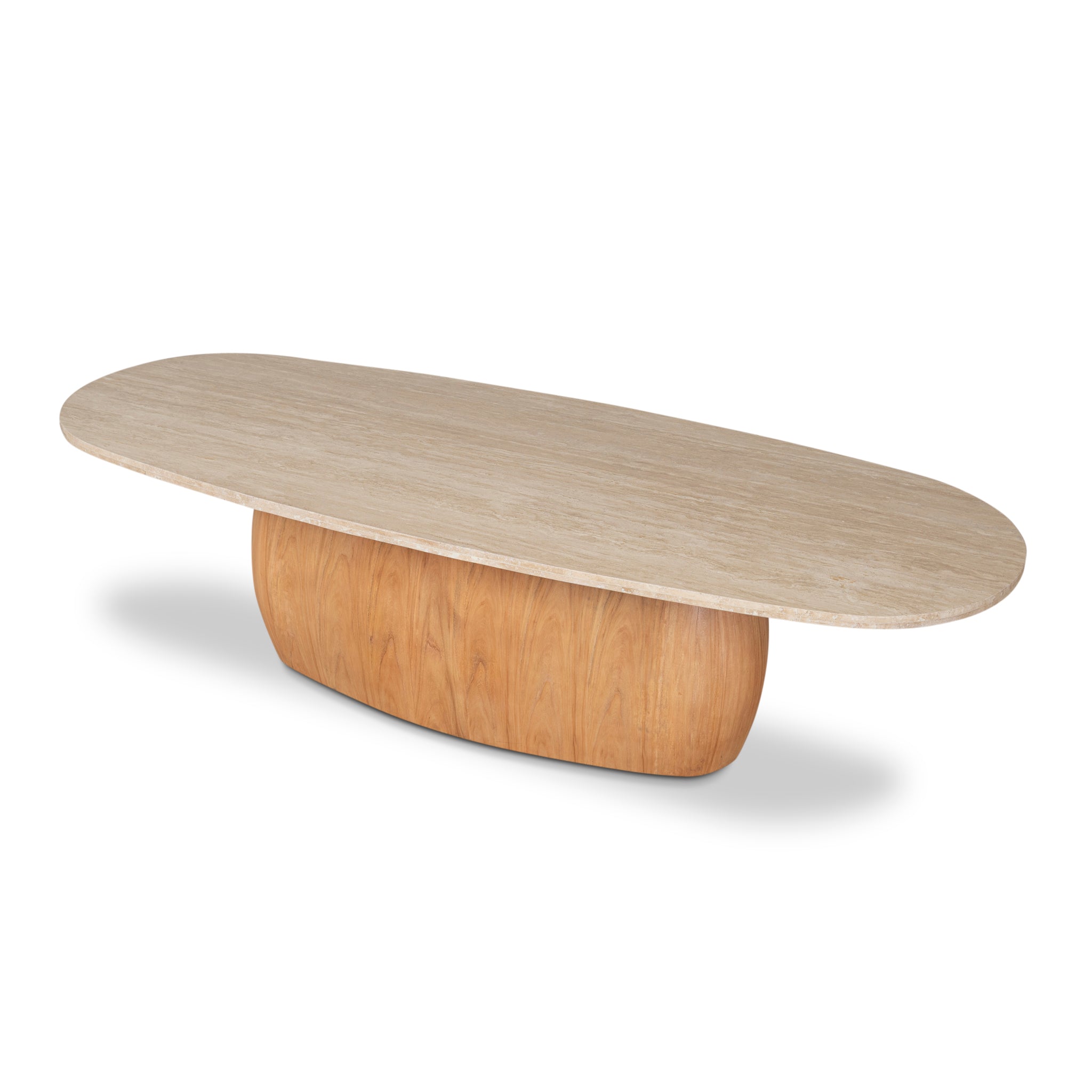 2.8m Travertine Dining Table - Natural - image 3