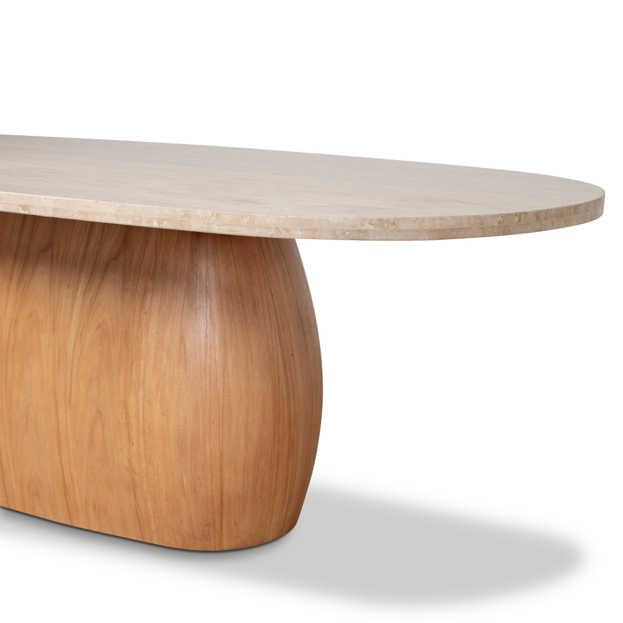 2.8m Travertine Dining Table - Natural - image 4