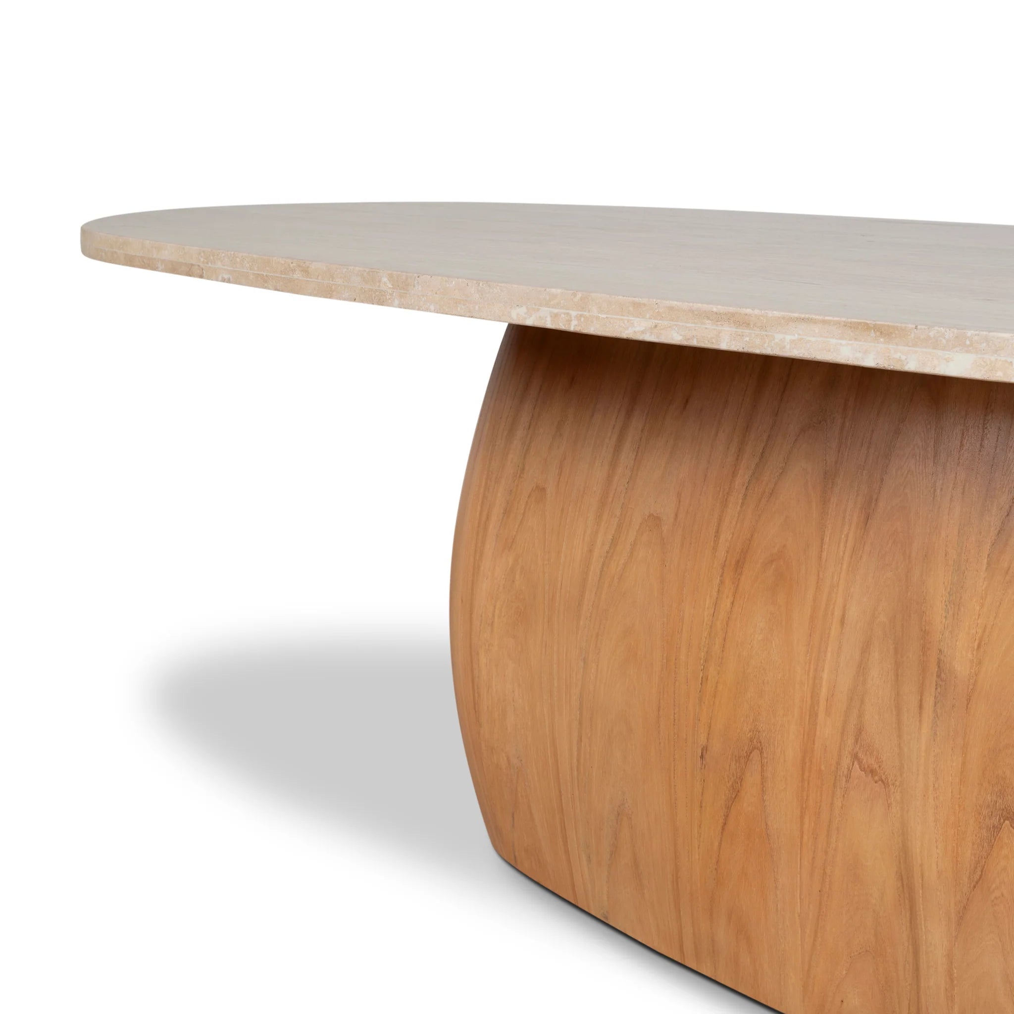 Minotala 2.8m Travertine Dining Table - Natural