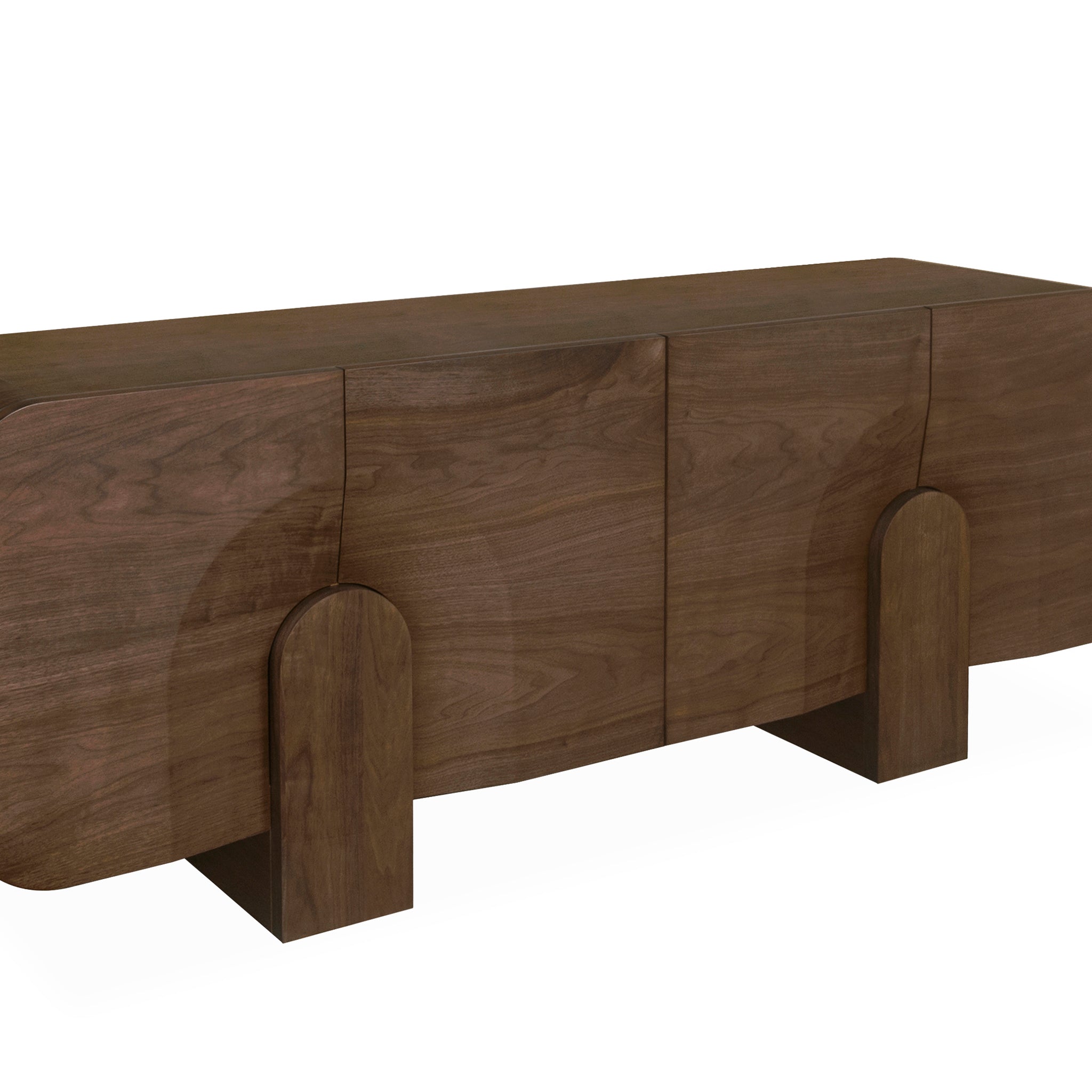 2.1m Buffet Unit - Light Walnut