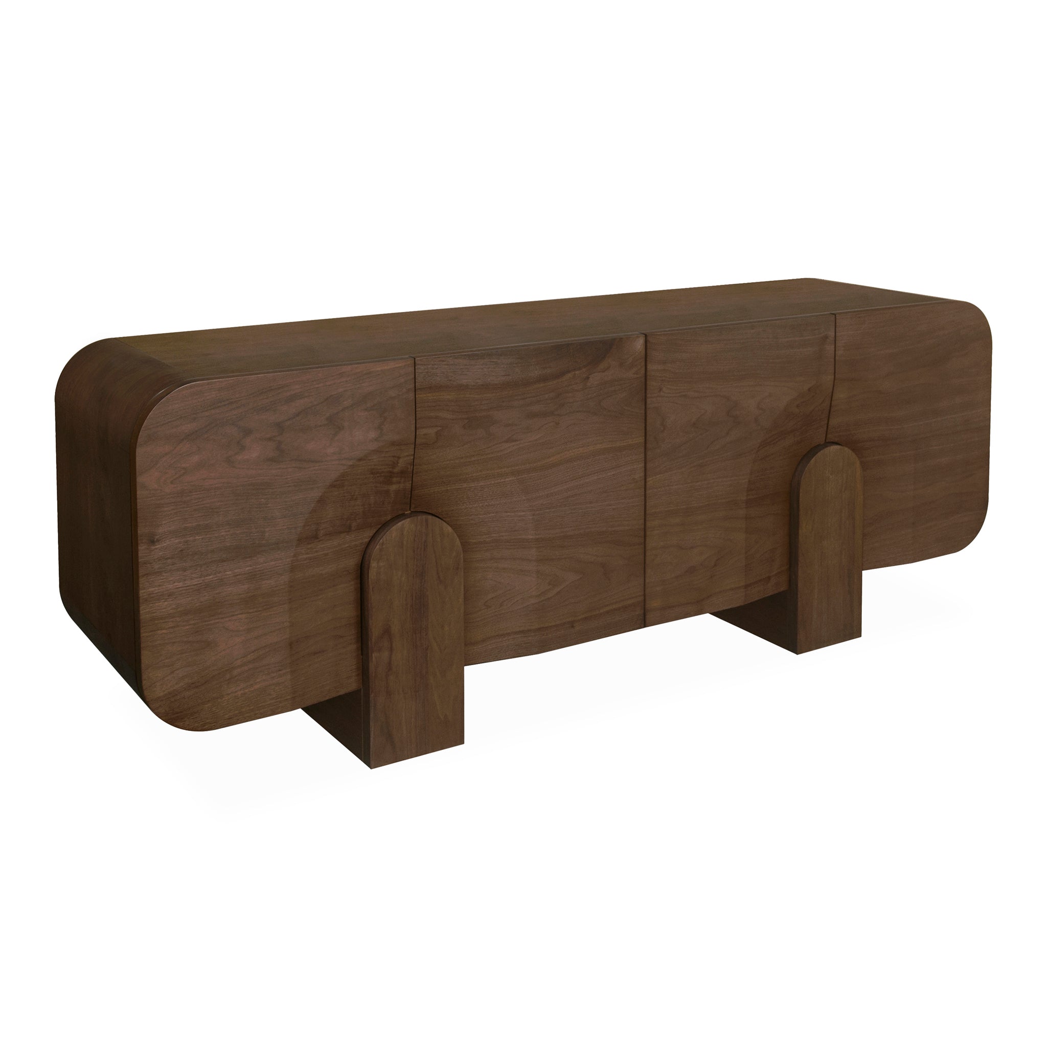 2.1m Buffet Unit - Light Walnut