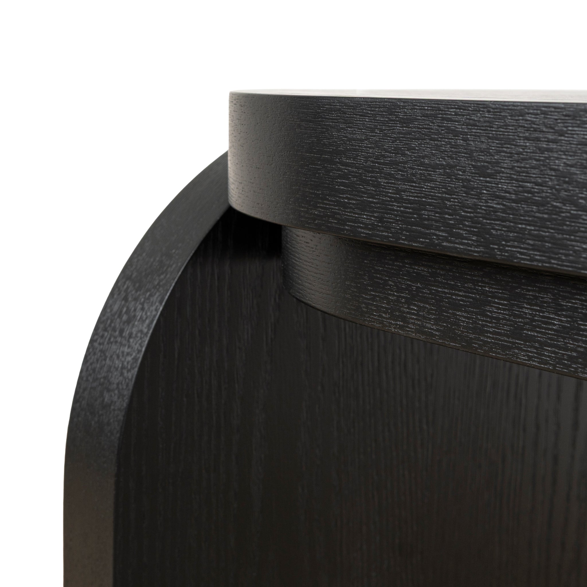 1.7m Console Table - Textured Espresso Black