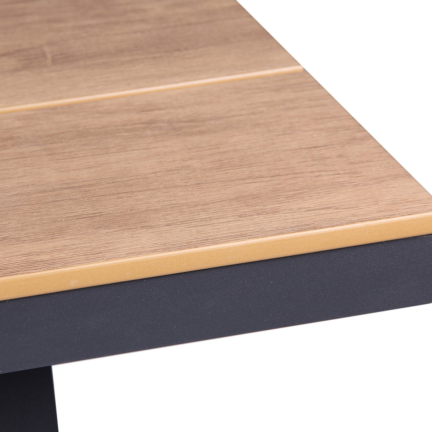 1.8m Charcoal Outdoor Dining Table - Natural