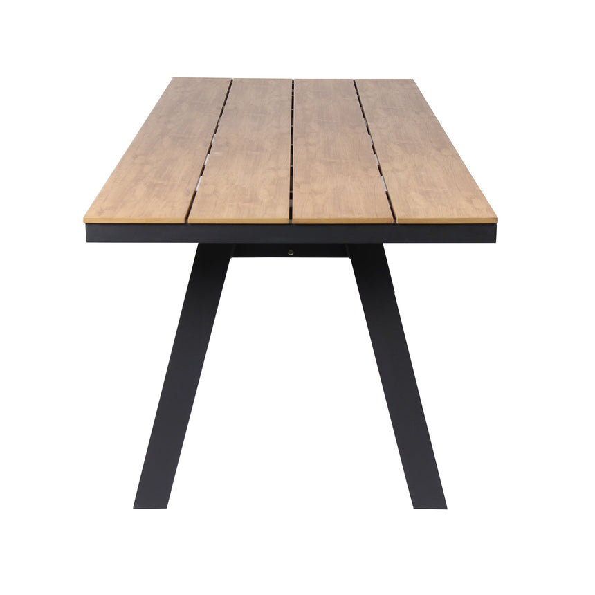2.3m Charcoal Outdoor Dining Table - Natural