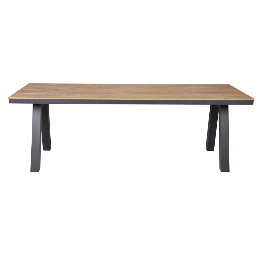 2.3m Charcoal Outdoor Dining Table - Natural