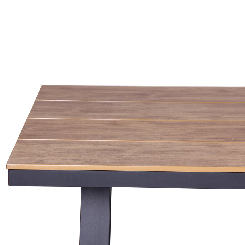 2.3m Charcoal Outdoor Dining Table - Natural