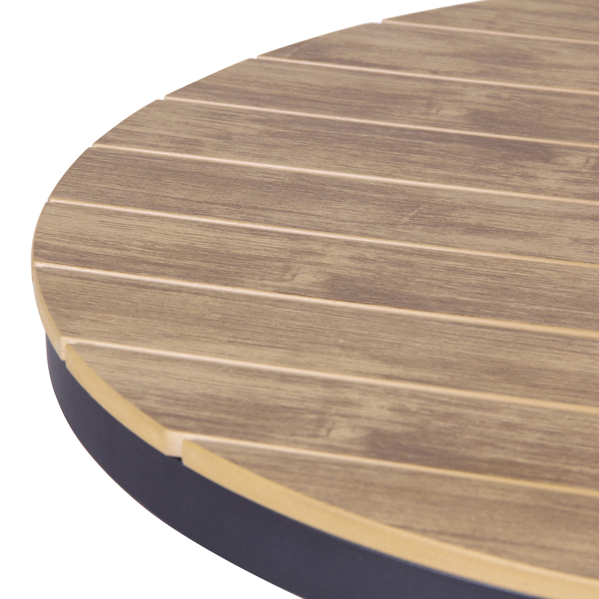 90cm Round Charcoal Outdoor Dining Table - Natural - image 4