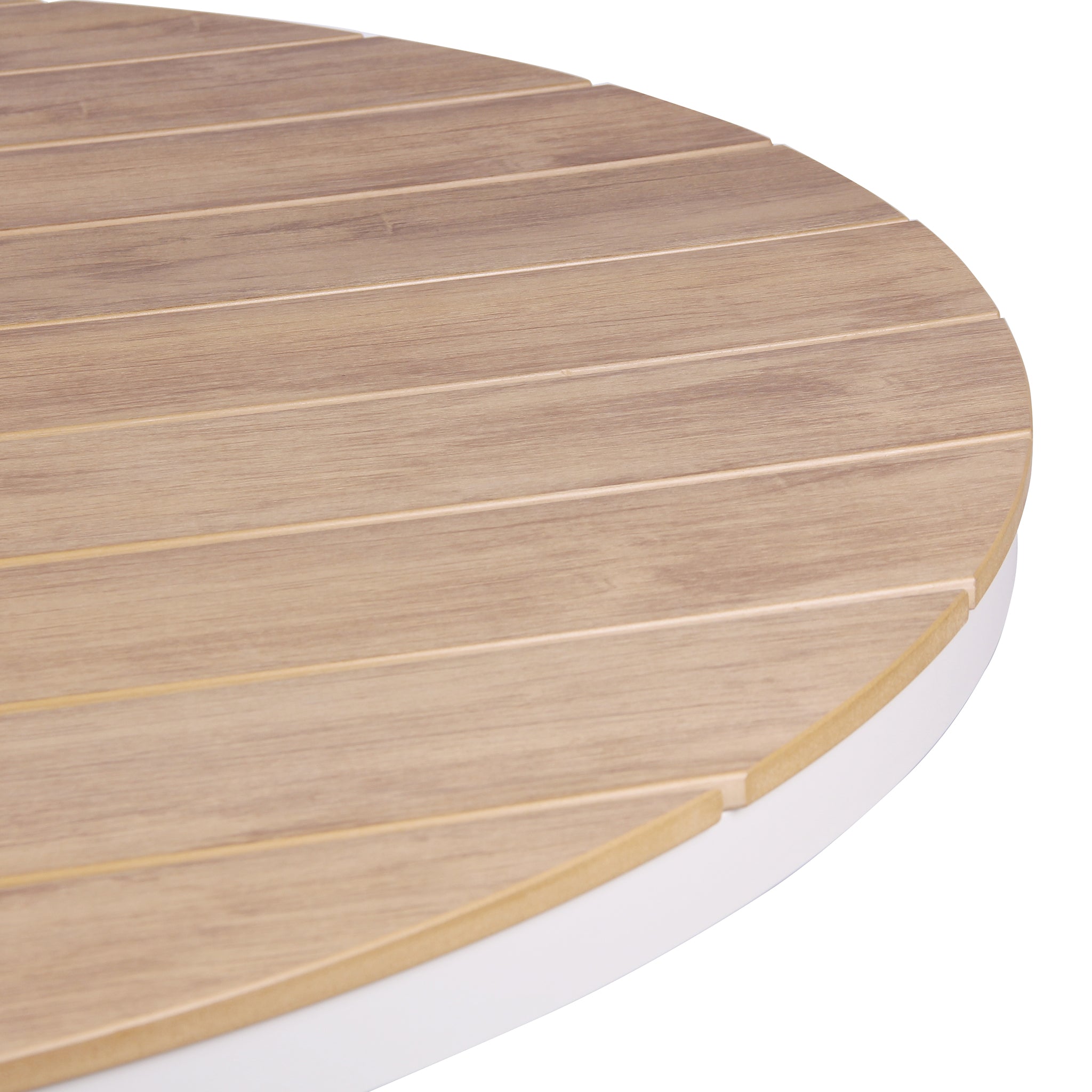 1.4m Round Sand White Outdoor Dining Table - Natural - image 4