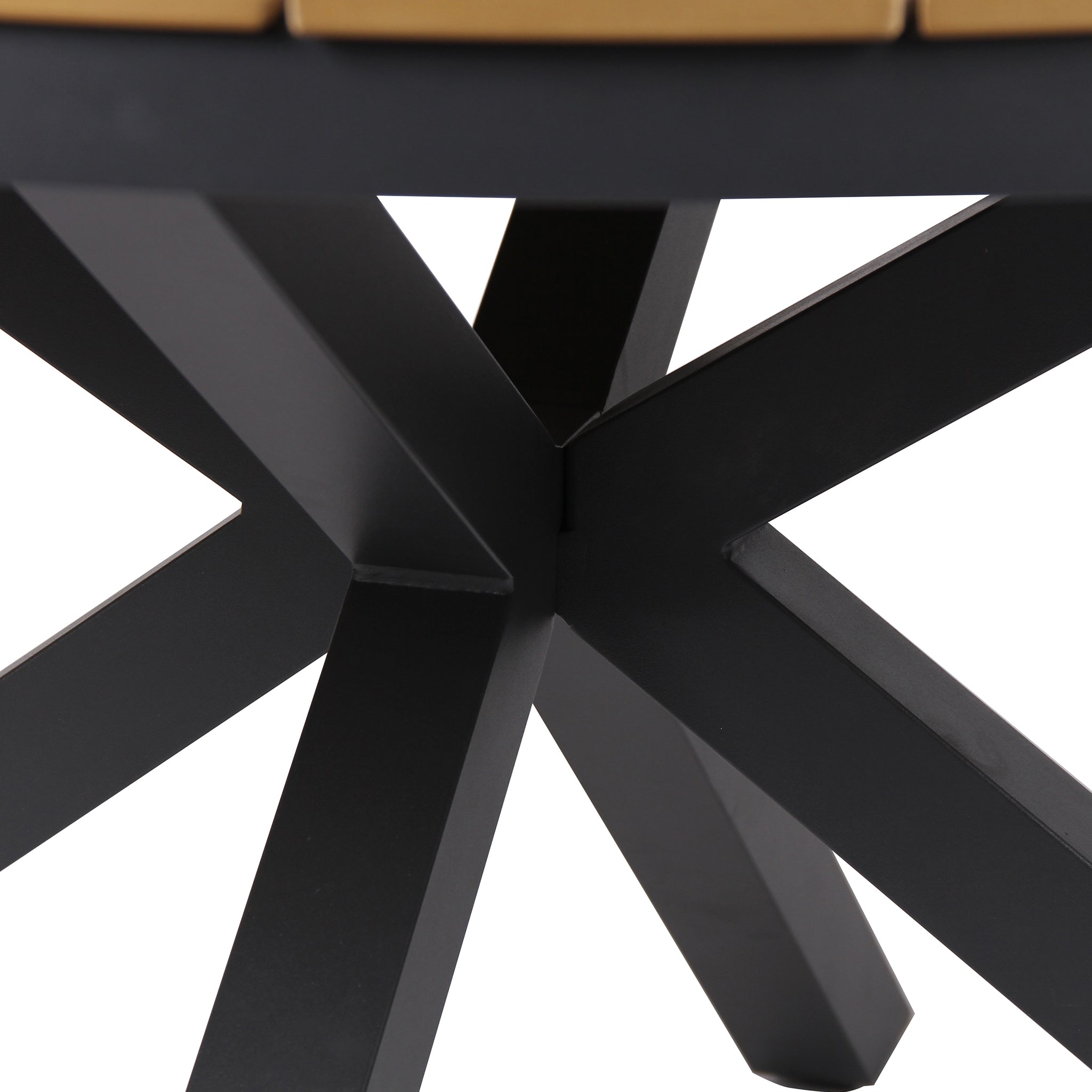 1.4m Round Charcoal Outdoor Dining Table - Natural