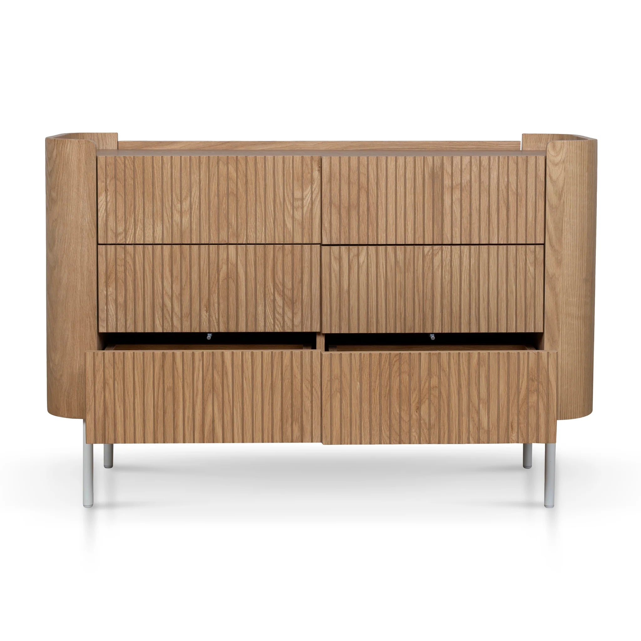 Showcasing Nesilora 1.2m Chest of Drawers - Natural DT10378-KD Chest by Calibre Furniturs