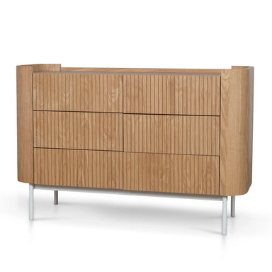 Showcasing Nesilora 1.2m Chest of Drawers - Natural DT10378-KD Chest by Calibre Furniturs