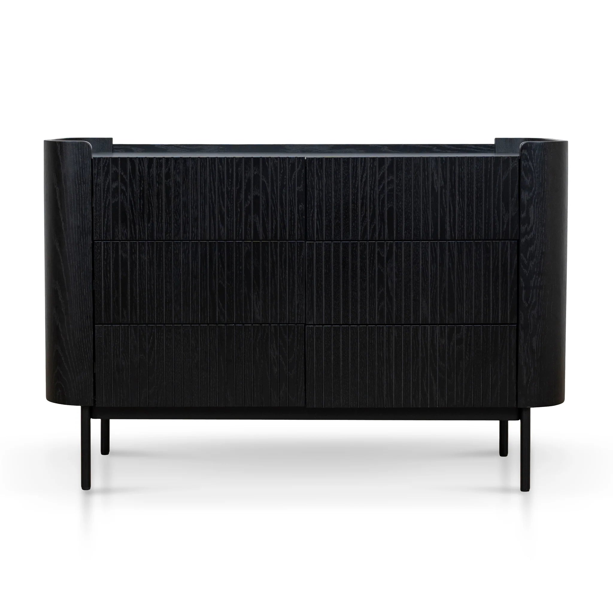 Showcasing Cipavela 1.2m Chest of Drawers - Full Black DT10379-KD Chest by Calibre Furniturs