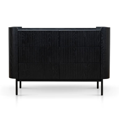 Showcasing Cipavela 1.2m Chest of Drawers - Full Black DT10379-KD Chest by Calibre Furniturs
