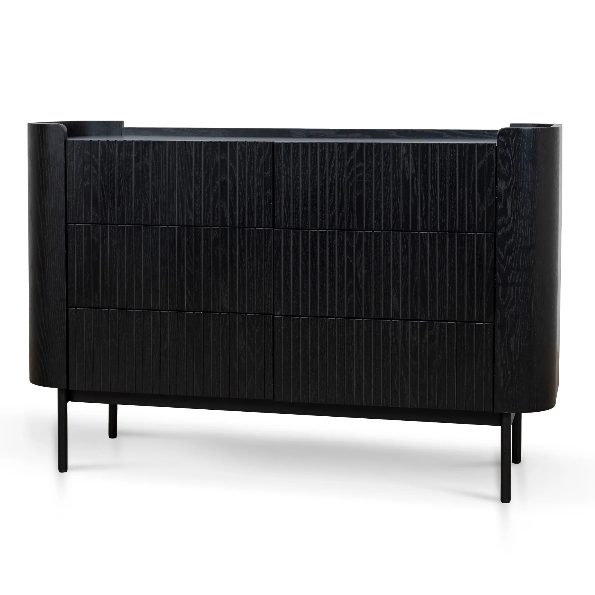 Showcasing Cipavela 1.2m Chest of Drawers - Full Black DT10379-KD Chest by Calibre Furniturs