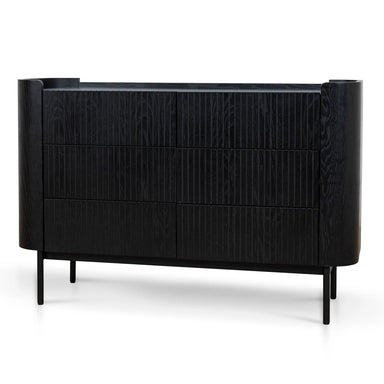 Showcasing Cipavela 1.2m Chest of Drawers - Full Black DT10379-KD Chest by Calibre Furniturs