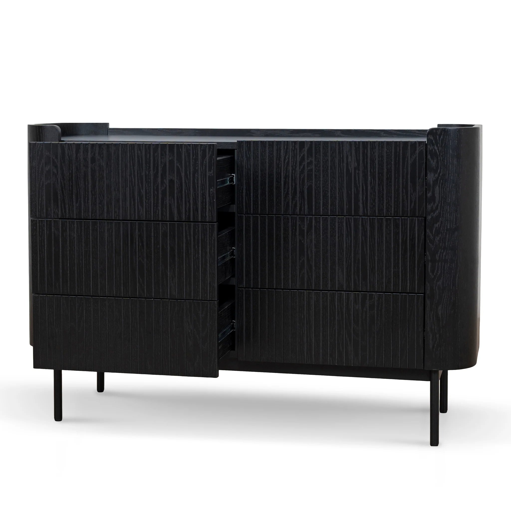 Cipavela 1.2m Chest of Drawers - Full Black