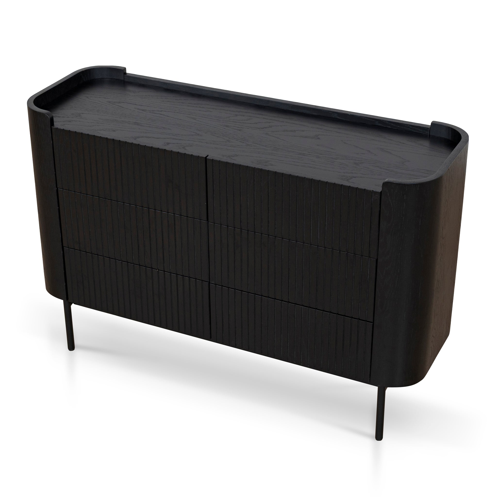 CDT10379-KD 1.2m Chest of Drawers - Full Black