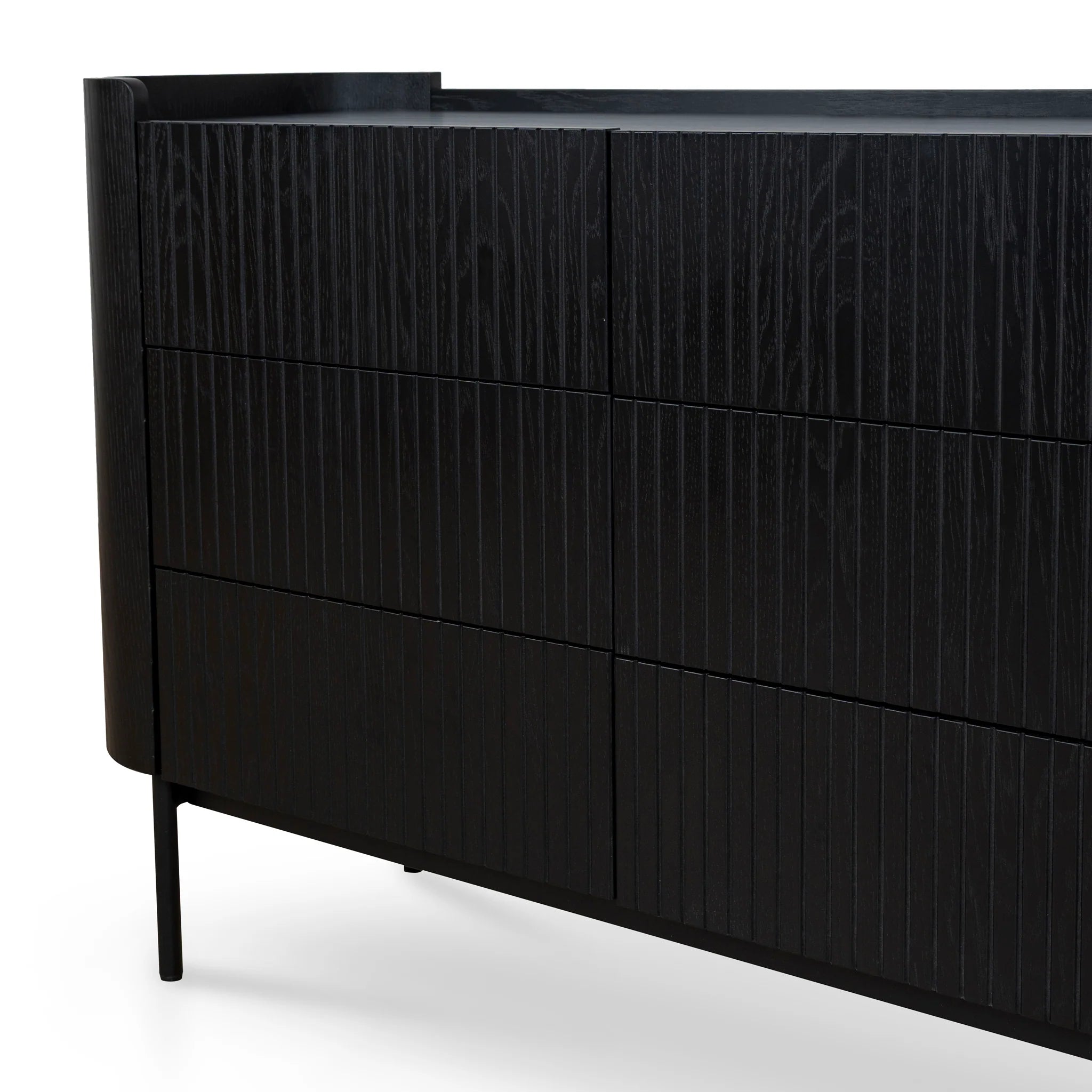 Cipavela 1.2m Chest of Drawers - Full Black
