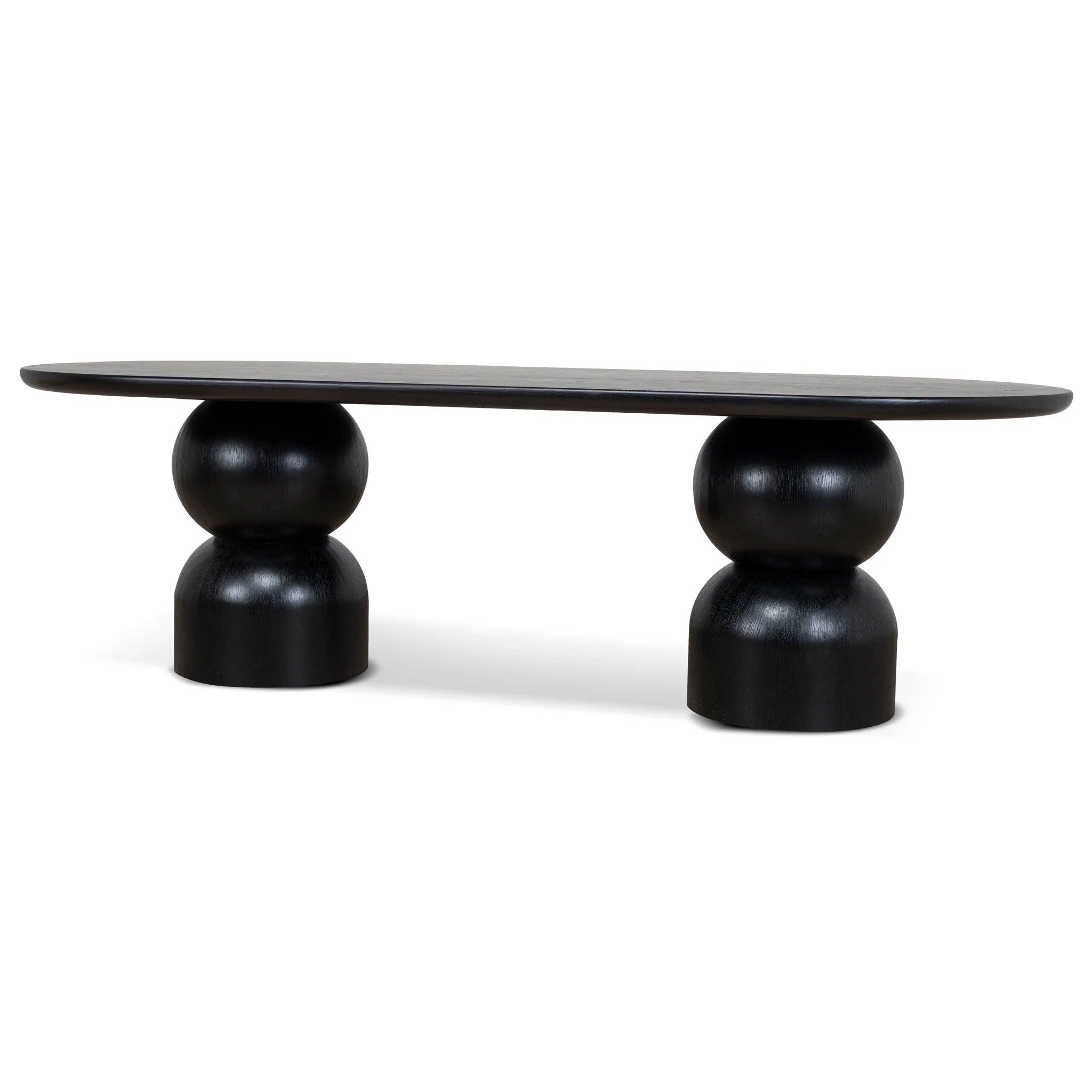 Showcasing Luratala 2.5m Dining Table - Full Black DT10403-CN Dining Table by Calibre Furniturs