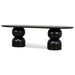 Showcasing Luratala 2.5m Dining Table - Full Black DT10403-CN Dining Table by Calibre Furniturs