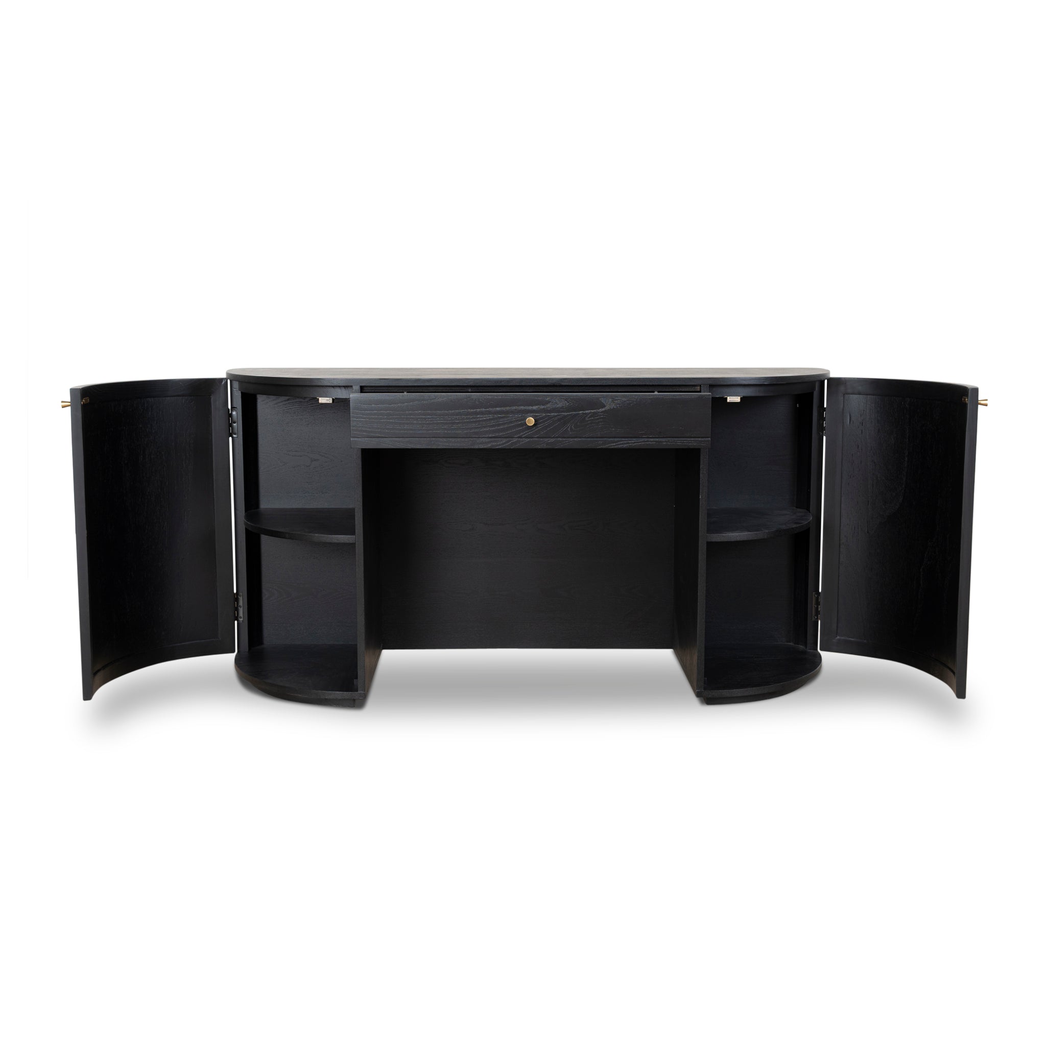 1.55m Rattan Home Office Desk - Full Black - image 6