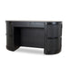 1.55m Rattan Home Office Desk - Full Black