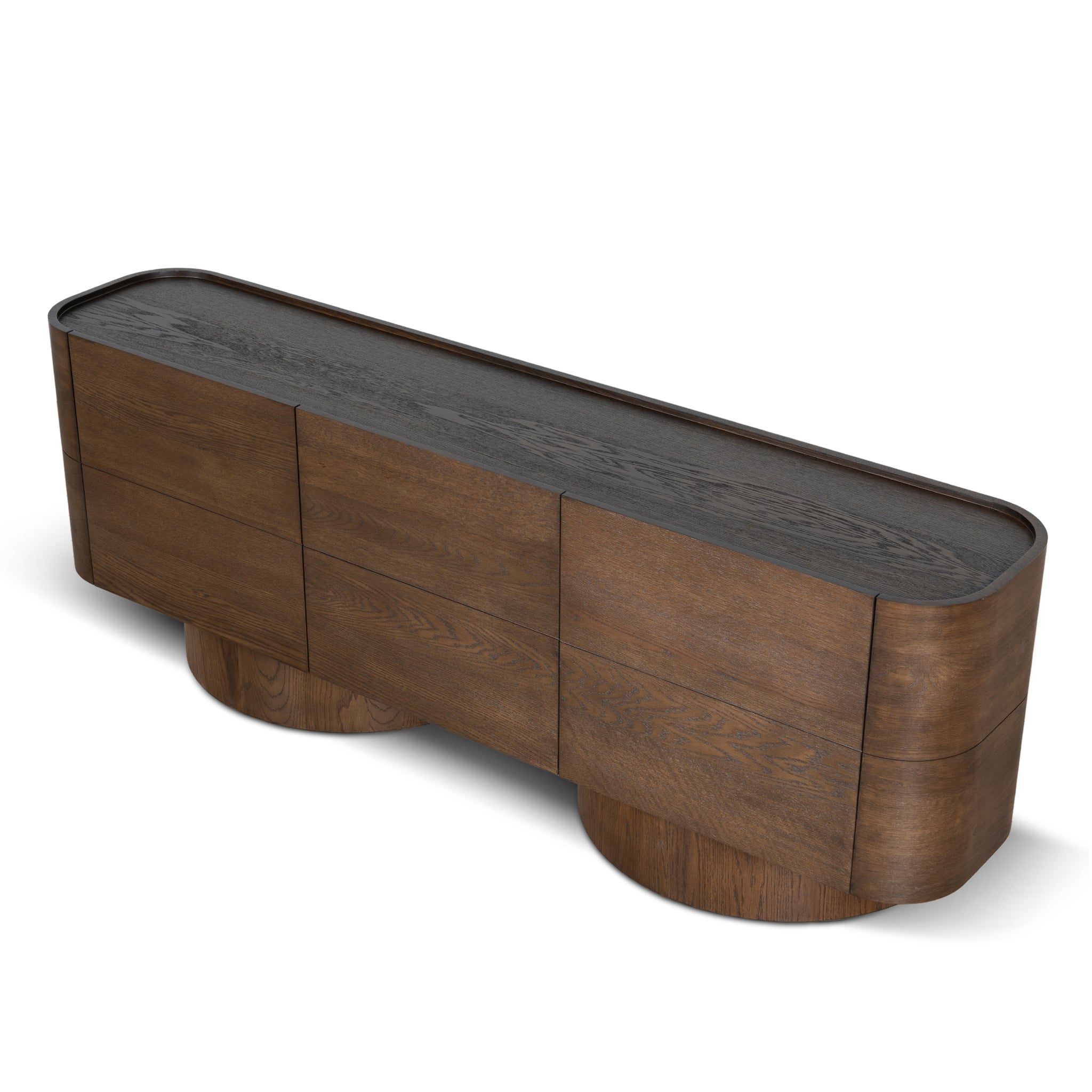 2.2m Buffet Unit - Caramel Oak