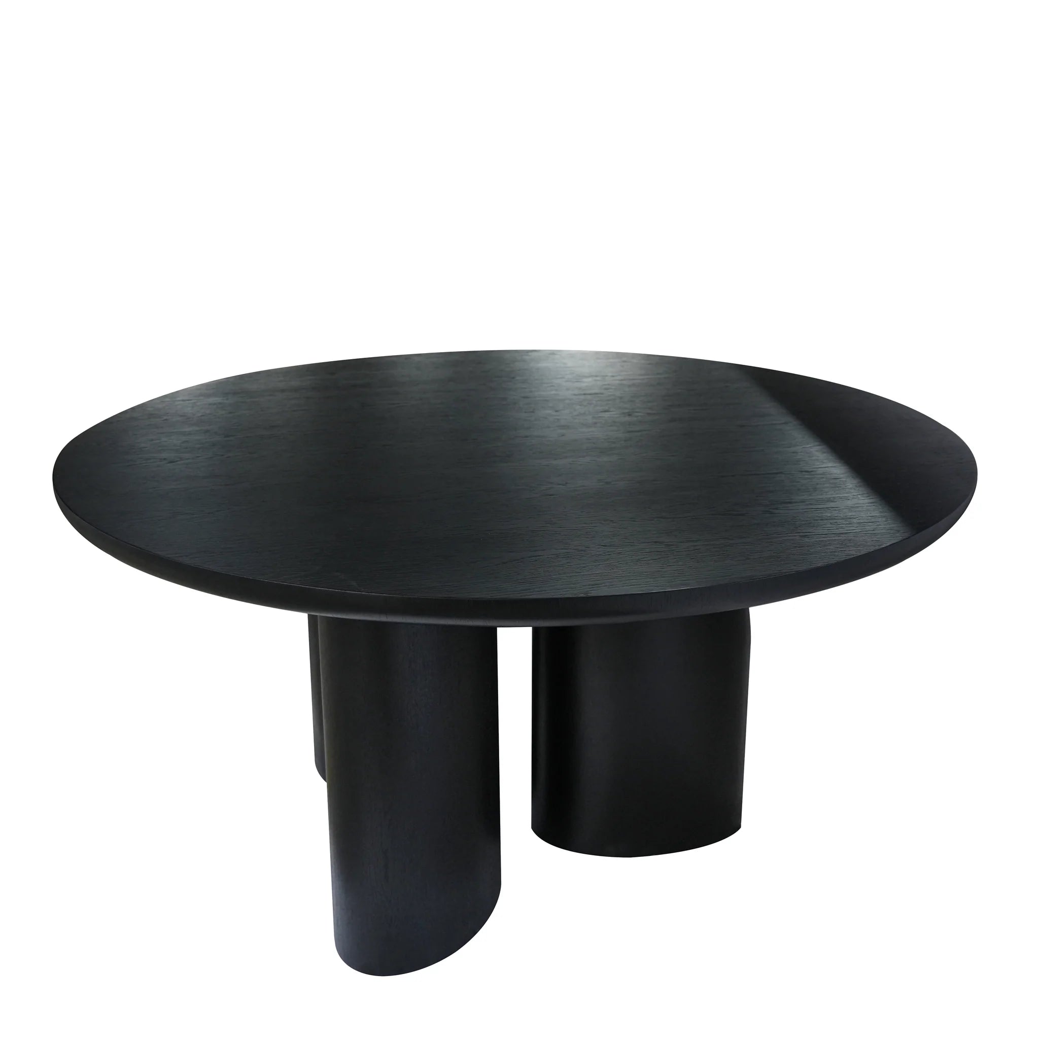 Showcasing Momadora 1.5m Round Dining Table - Full Black Oak DT10582-CN Dining Table by Calibre Furniturs