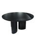 Showcasing Momadora 1.5m Round Dining Table - Full Black Oak DT10582-CN Dining Table by Calibre Furniturs