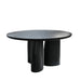 Showcasing Momadora 1.5m Round Dining Table - Full Black Oak DT10582-CN Dining Table by Calibre Furniturs