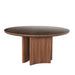 Showcasing Mokora 1.5m Round Dining Table - Walnut DT10586-CN Dining Table by Calibre Furniturs