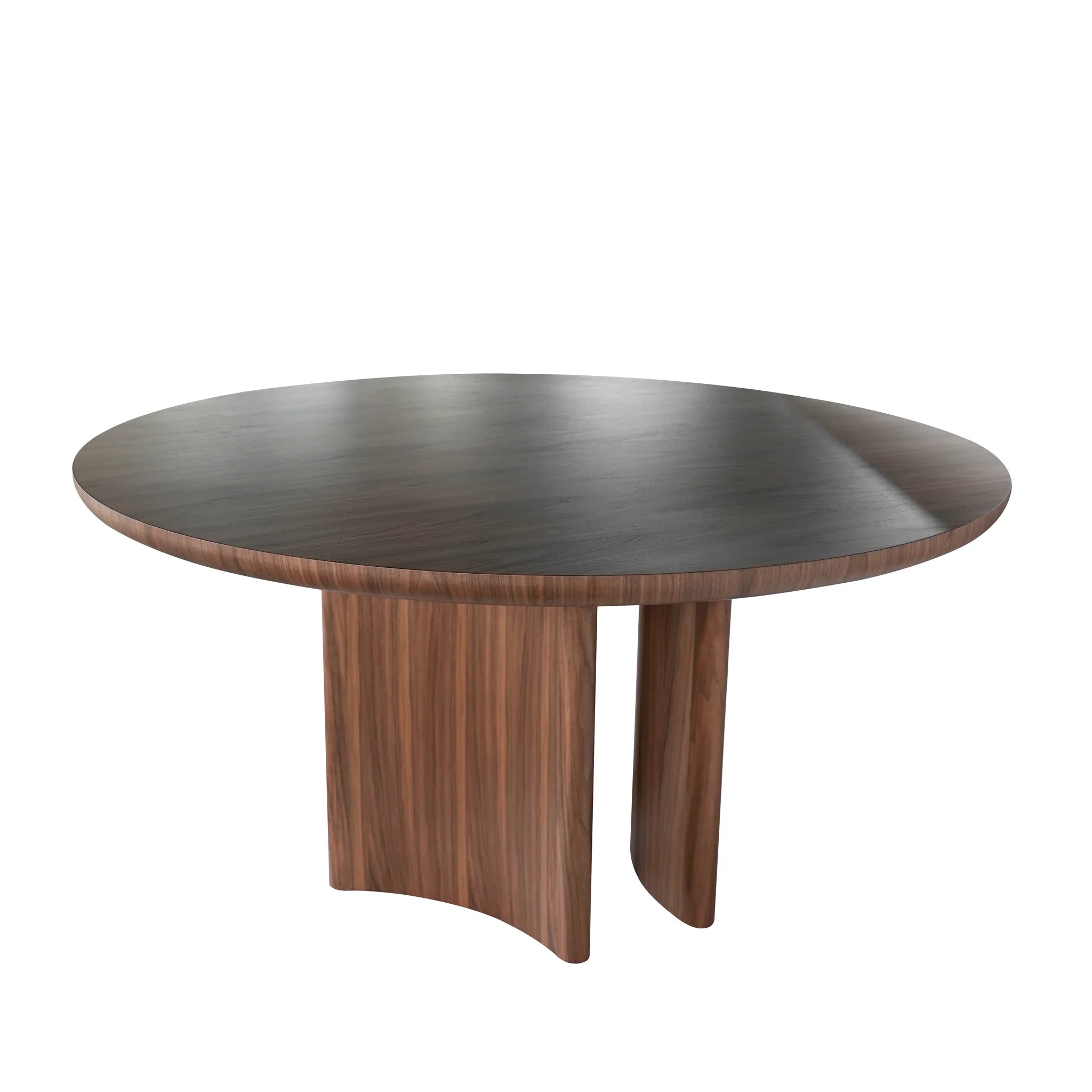 Showcasing Mokora 1.5m Round Dining Table - Walnut DT10586-CN Dining Table by Calibre Furniturs
