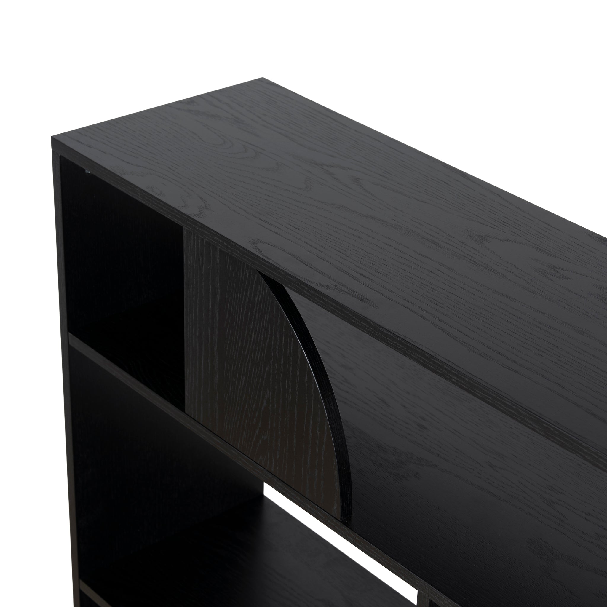 1.6m Book Shelf - Full Black