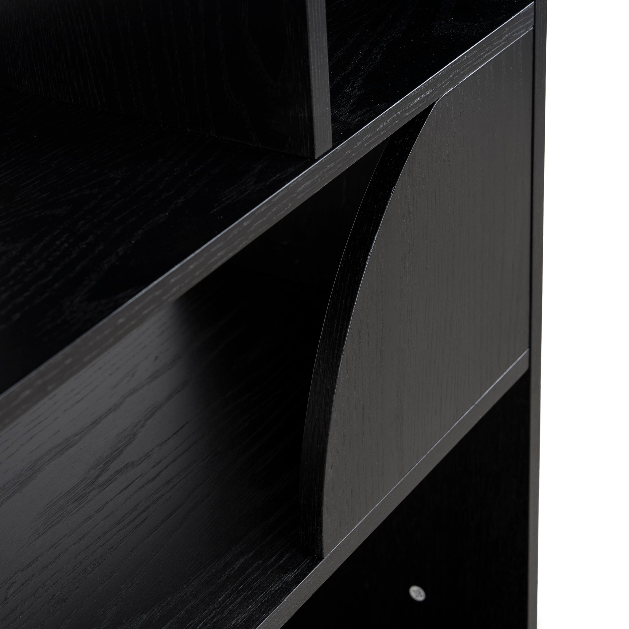 1.6m Book Shelf - Full Black