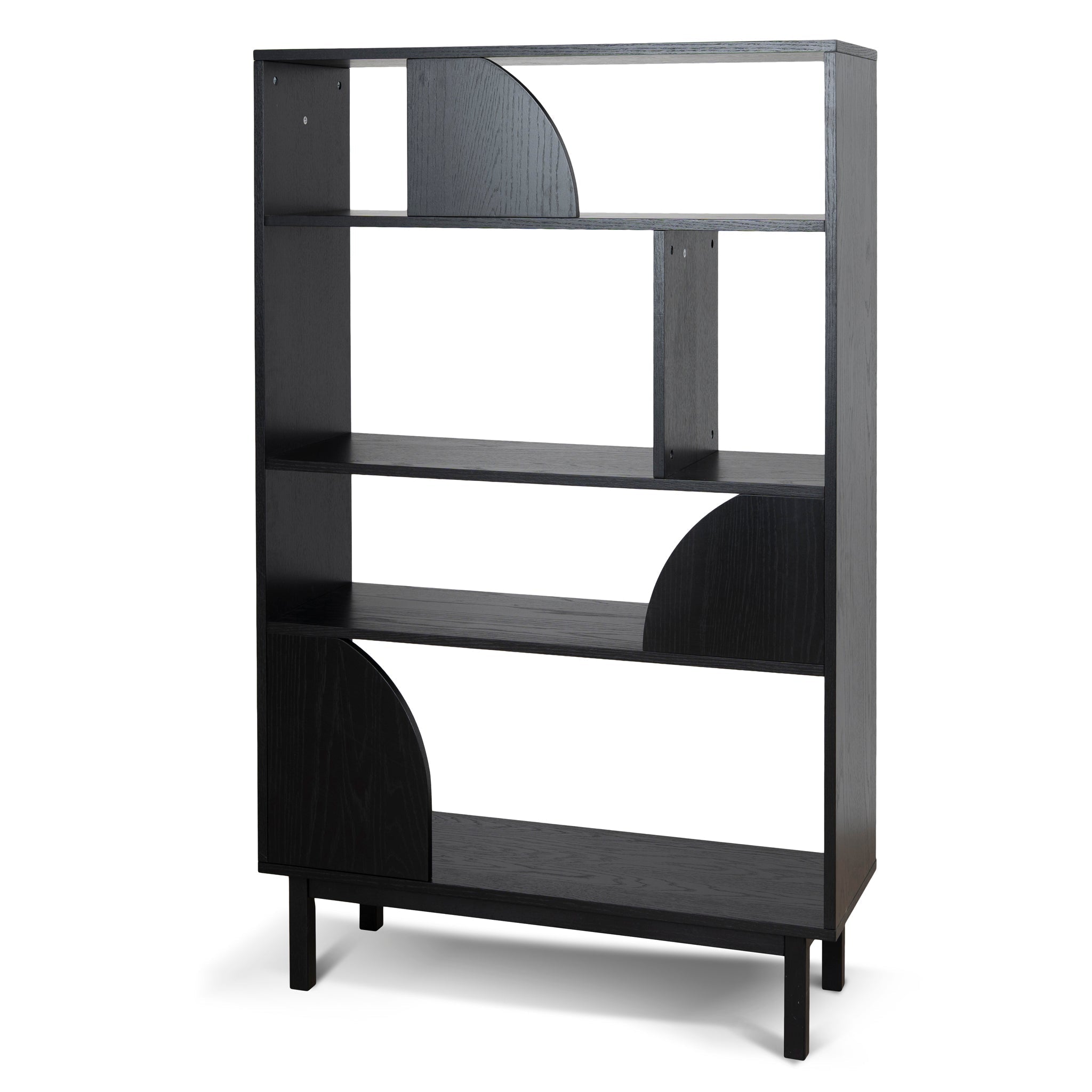 1.6m Book Shelf - Full Black