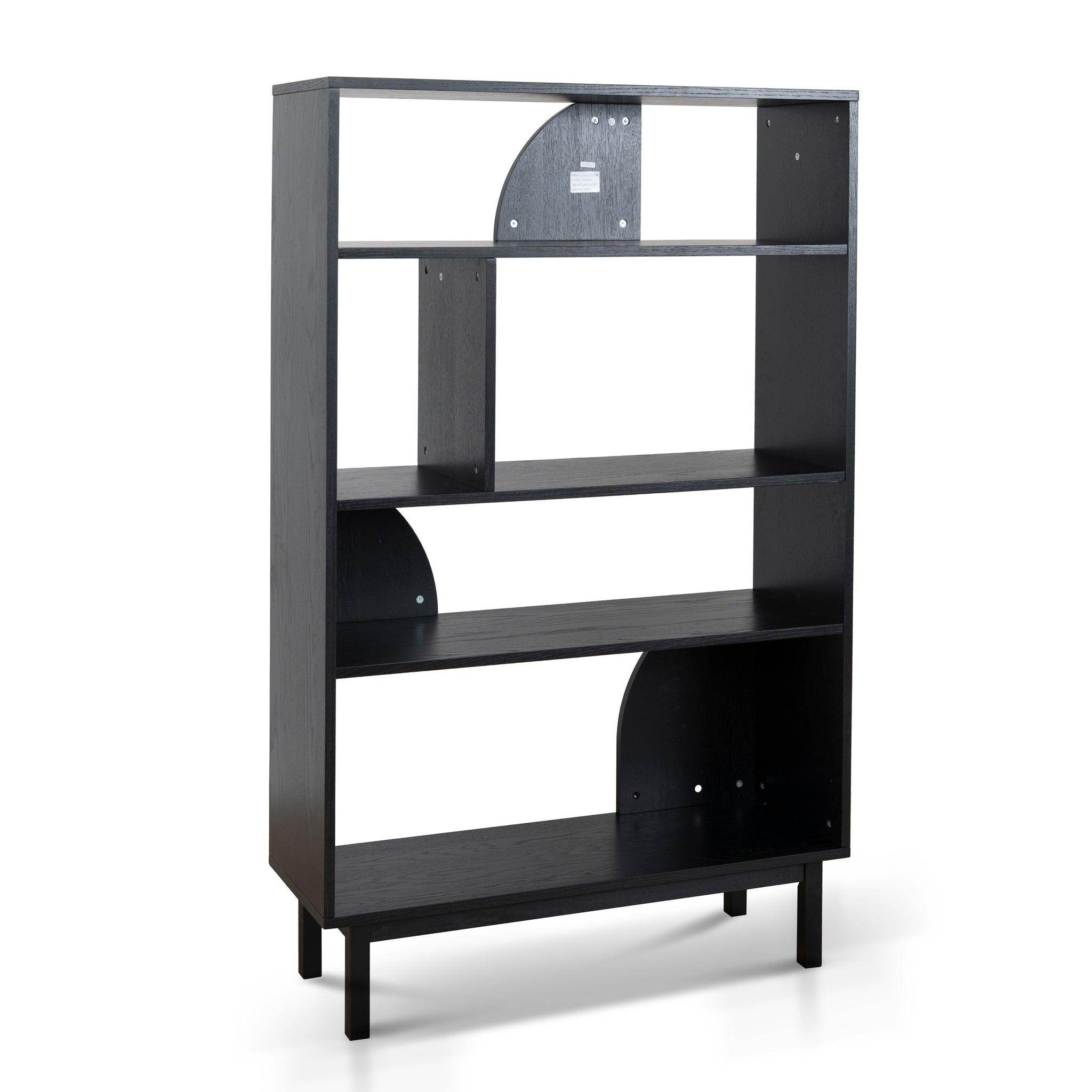 1.6m Book Shelf - Full Black